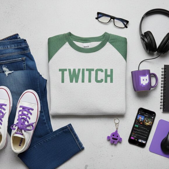 Alternative Apparel Tops - Alternative Earth Twitch Graphic Raglan Sweatshirt Gray - Small